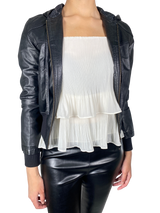 Chaqueta Bomber Cuero