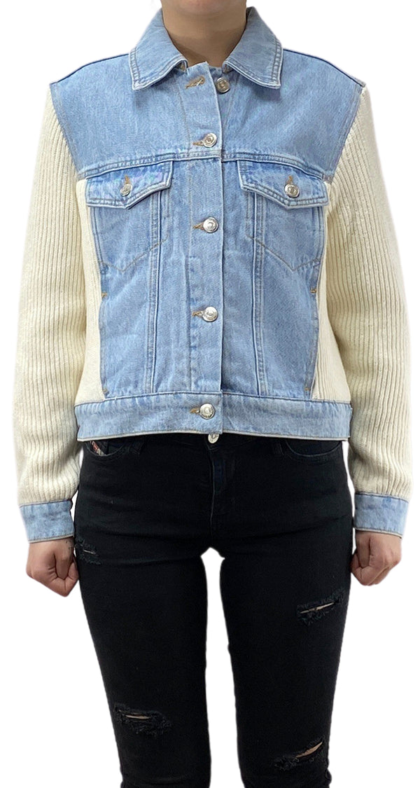 Chaqueta Denim y Tejido