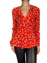 Blusa Flores Wrap