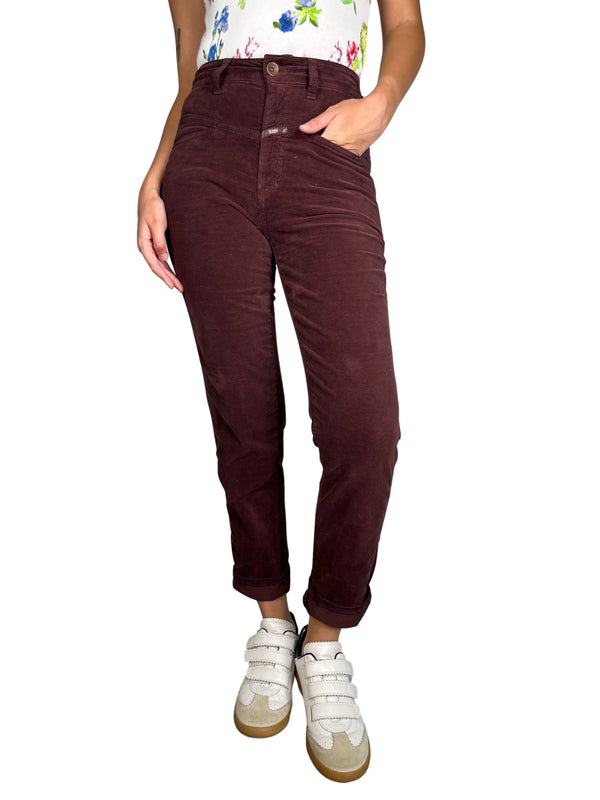 Pantalón Velvet Burdeo