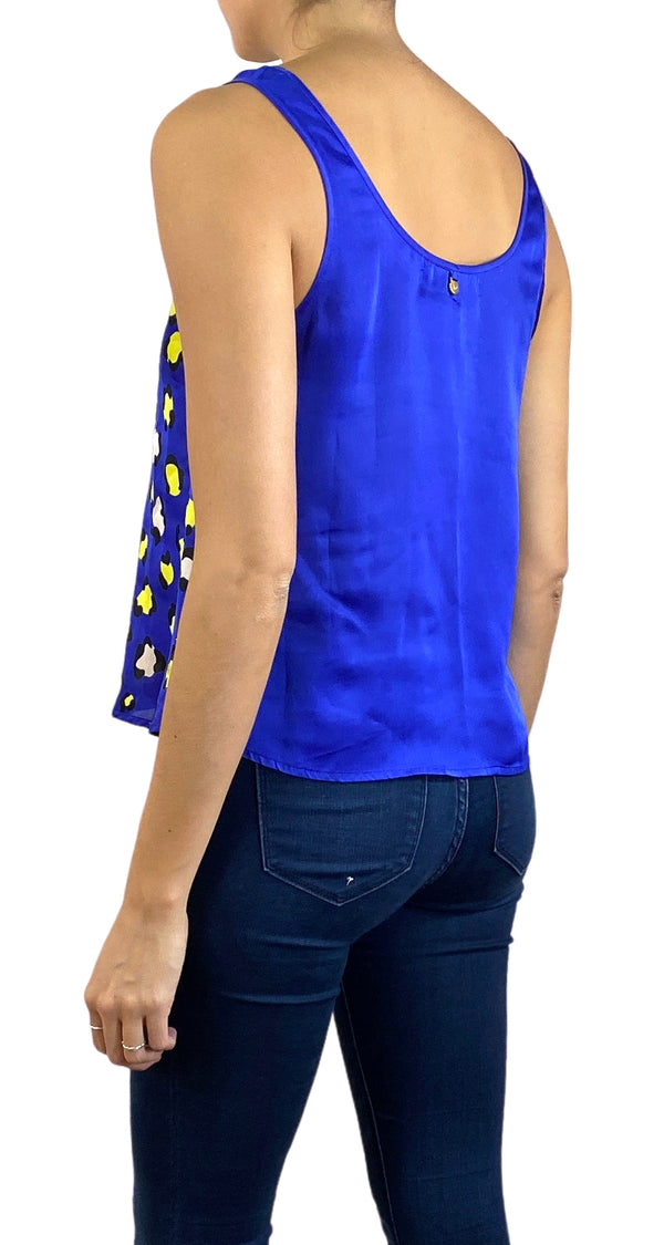 Blusa Azul Animal Print