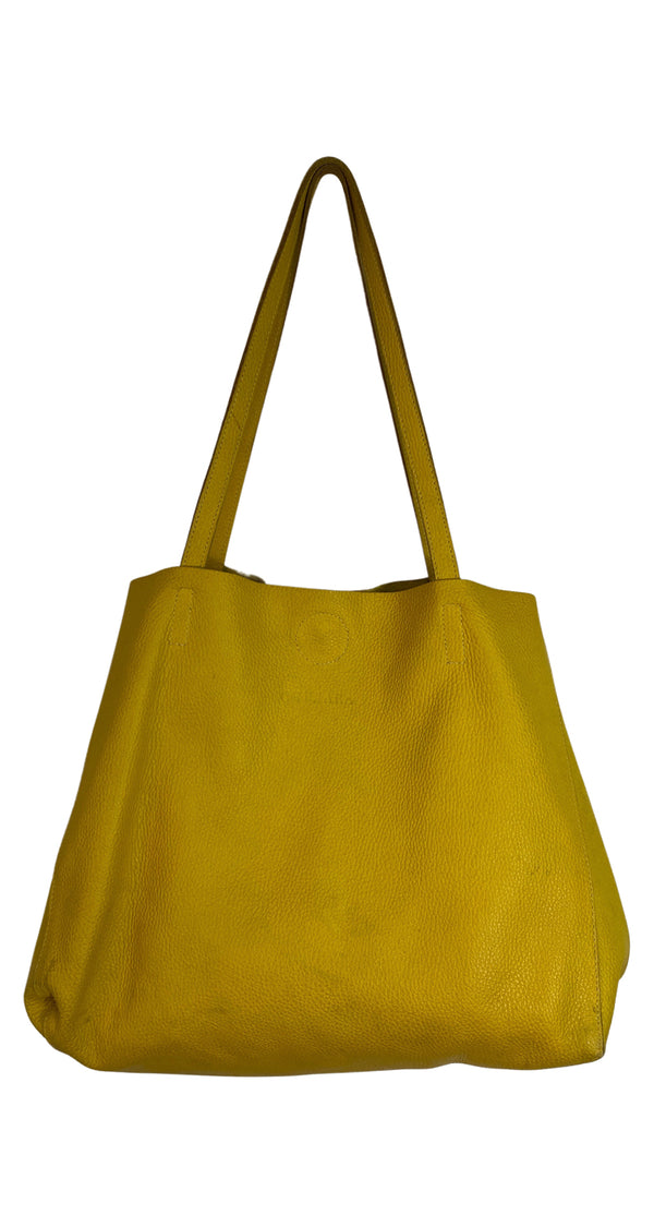 Bolso Amarillo Cuero