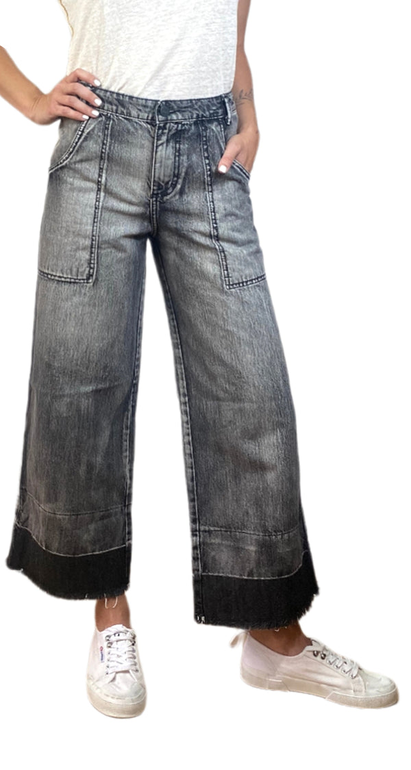 Jeans Gris Desflecado