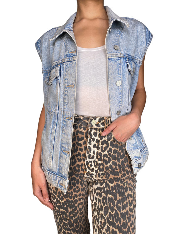 Chaqueta Denim Sin Mangas