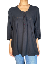 Blusa Broderie Negro