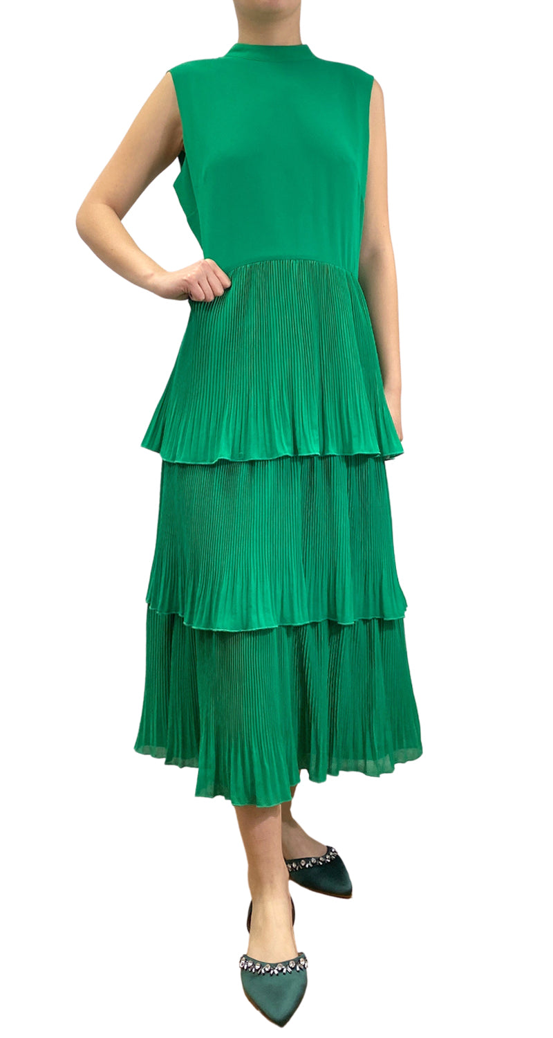 Vestido Plises Verde