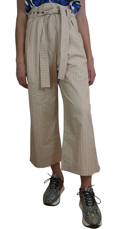 Pantalón Beige a Rayas