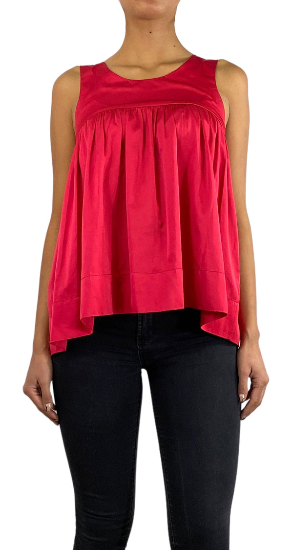 Blusa Roja Sin Mangas