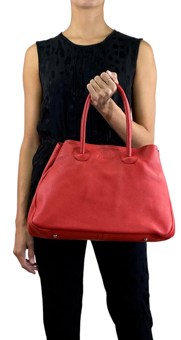 Bolso Cuero Rojo