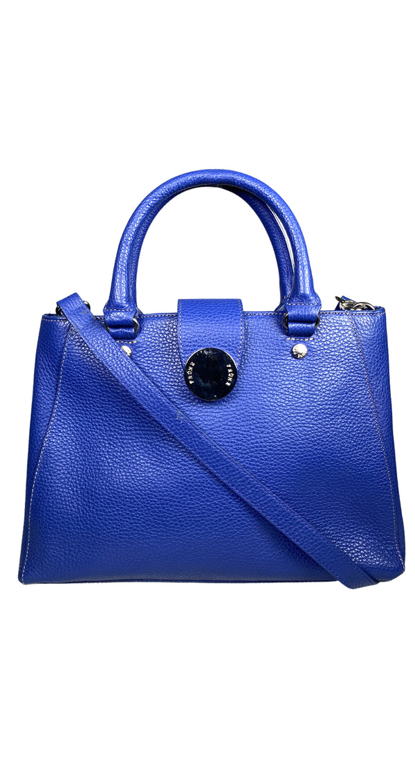 Cartera Cuero Azul