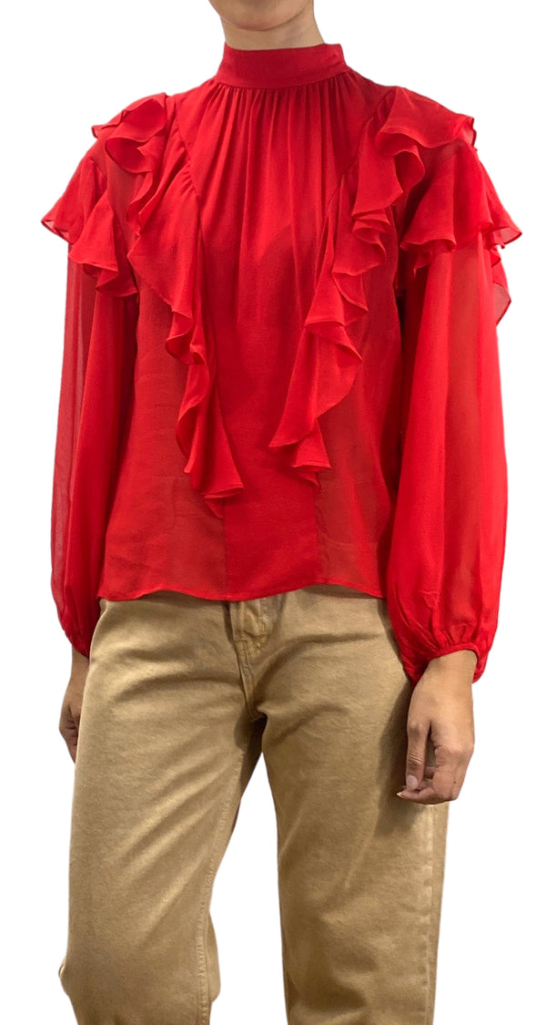 Blusa Seda Roja