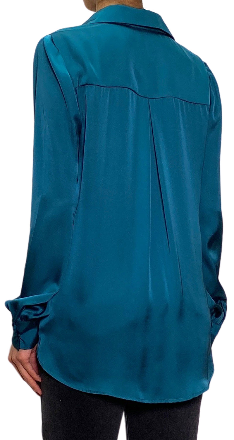 Blusa Verde Satinada