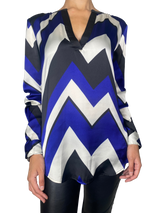 Blusa Azul Multicolor