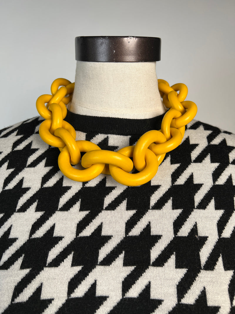 Collar Eslabón Amarillo