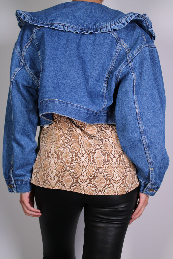 Chaqueta Denim Cuello Bobo