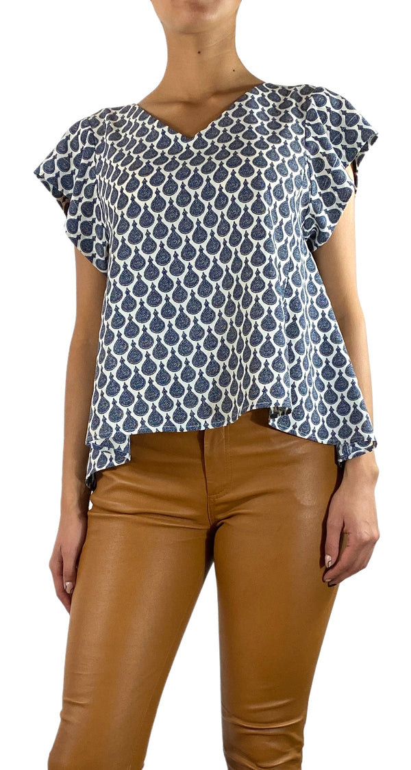 Blusa Blanca Estampada