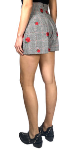 Shorts Houndstooth Roses