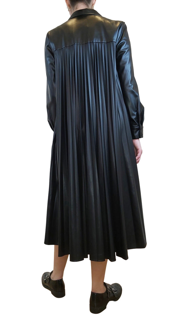 Vestido Faux Leather Negro