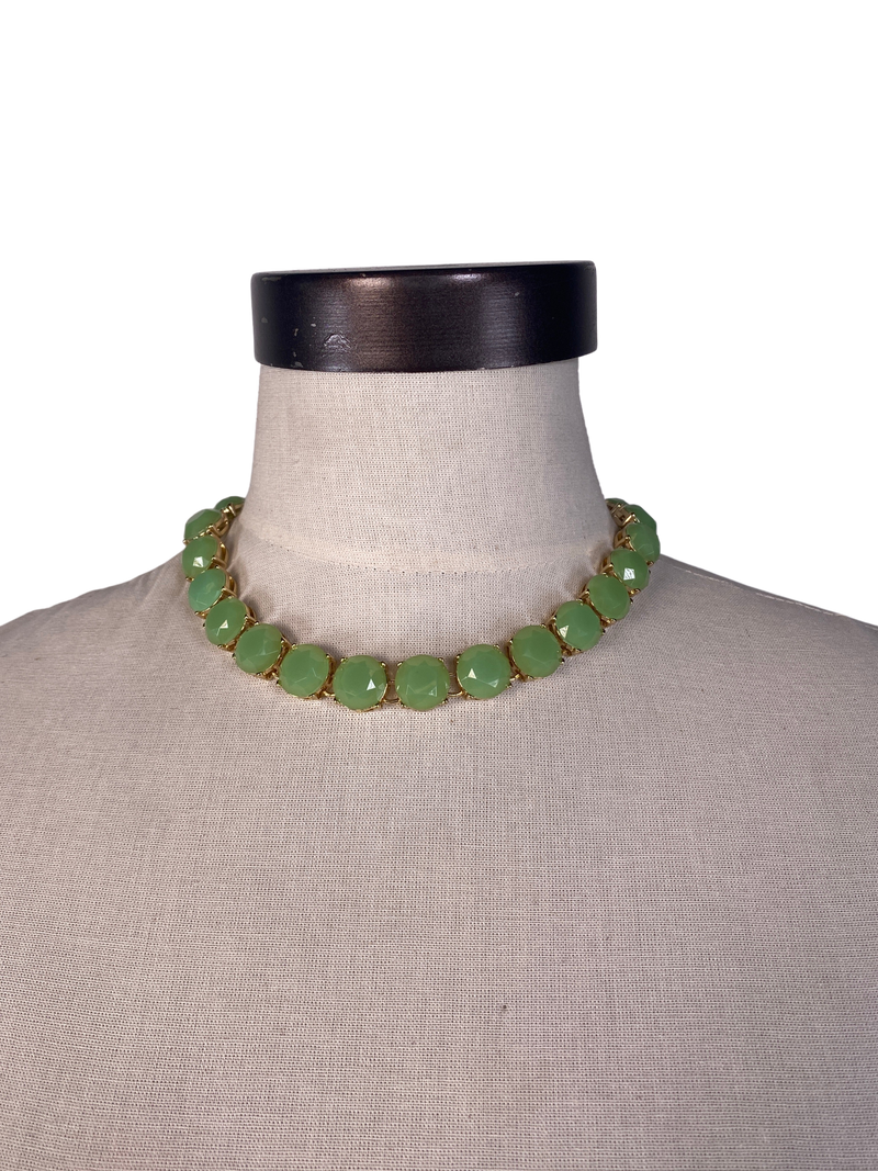 Collar Piedreria Verde Menta