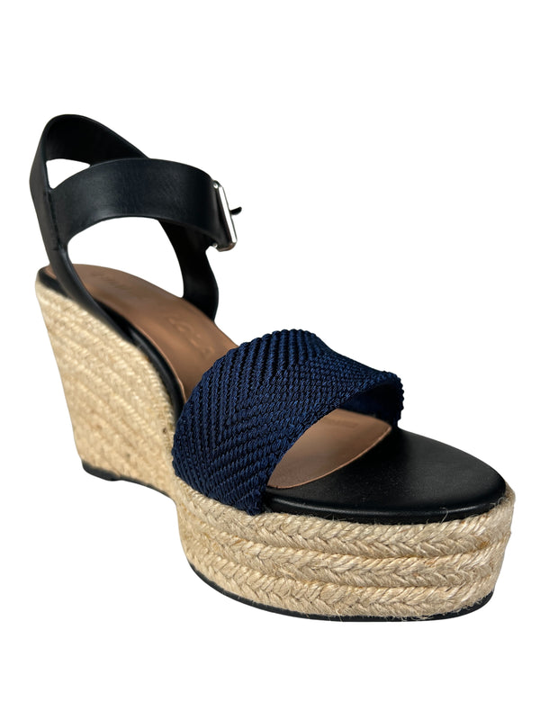 Sandalias Cuero Y Textil