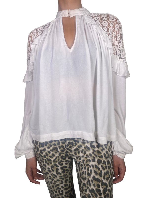 Blusa Guipur Blanco