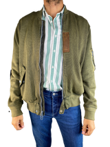 Bomber Tejido Verde Militar