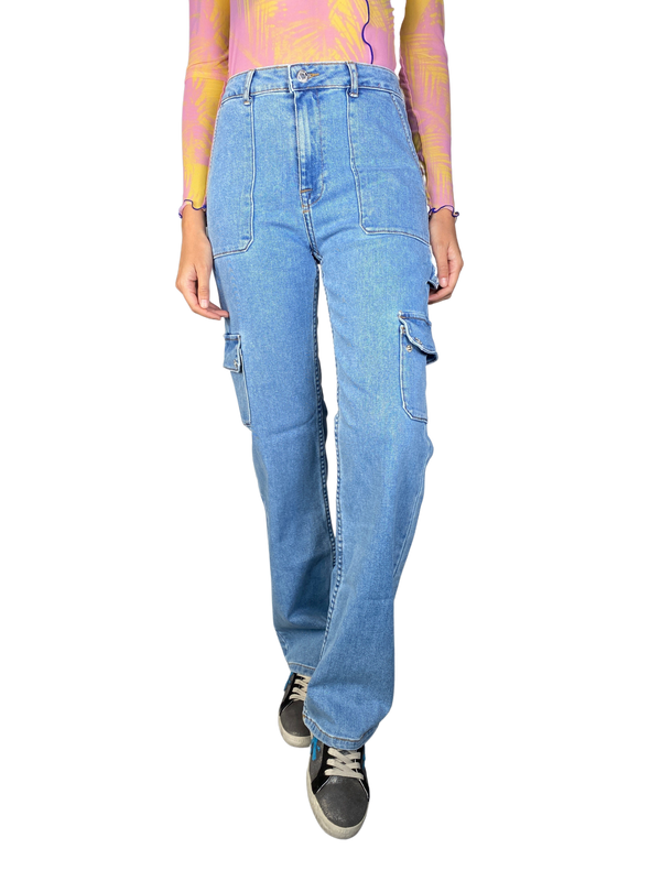 Jeans Cargo Azul