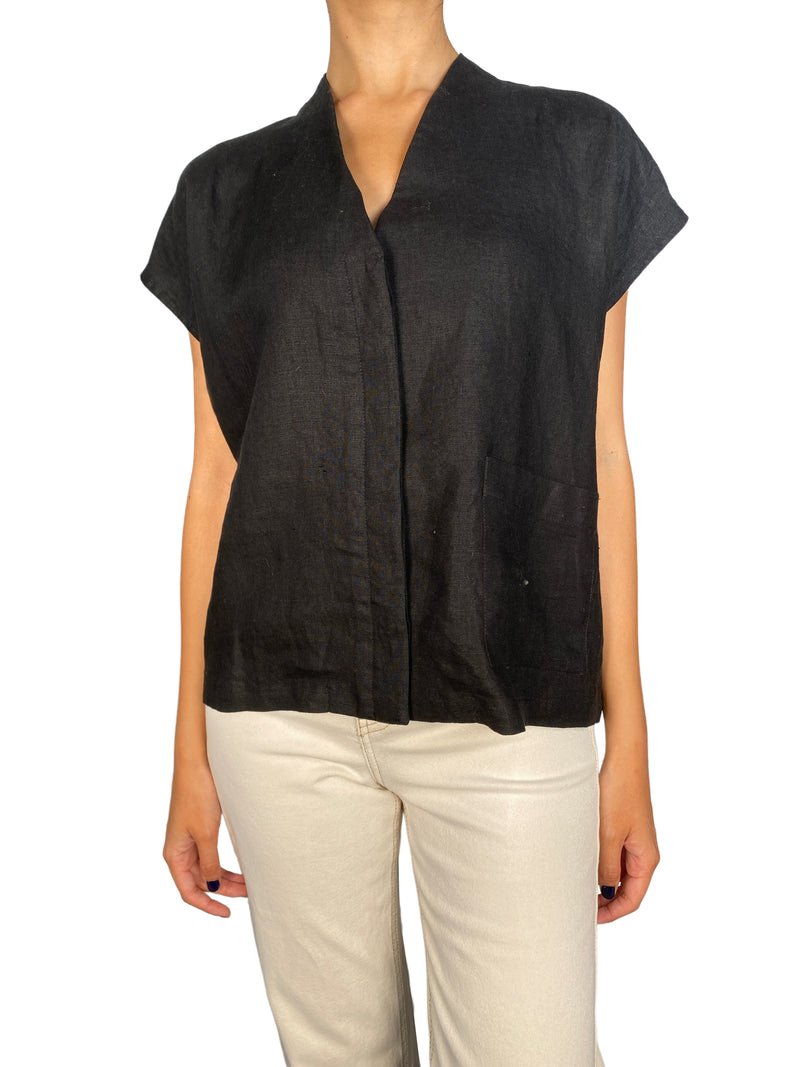 Blusa Lino Negra