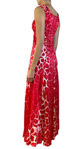 Vestido Rojo Animal Print