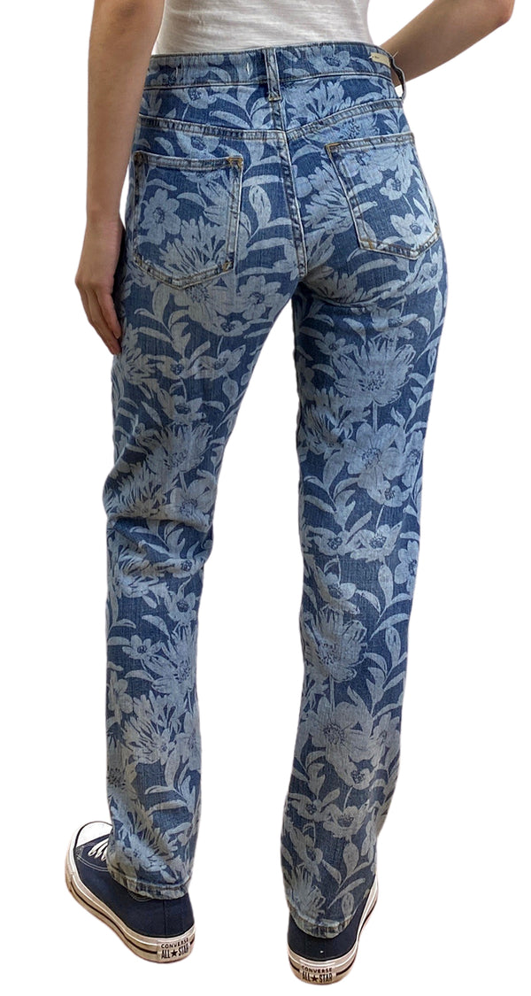 Pantalón Denim Flores