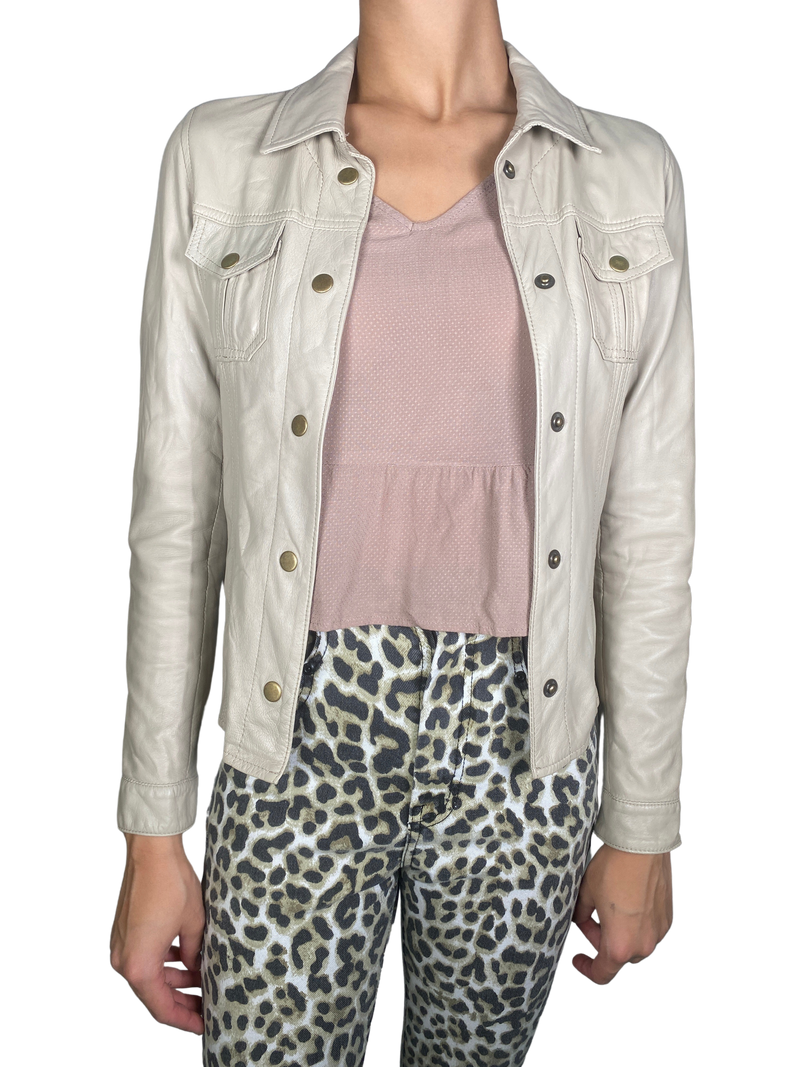 Sobrecamisa Cuero Beige