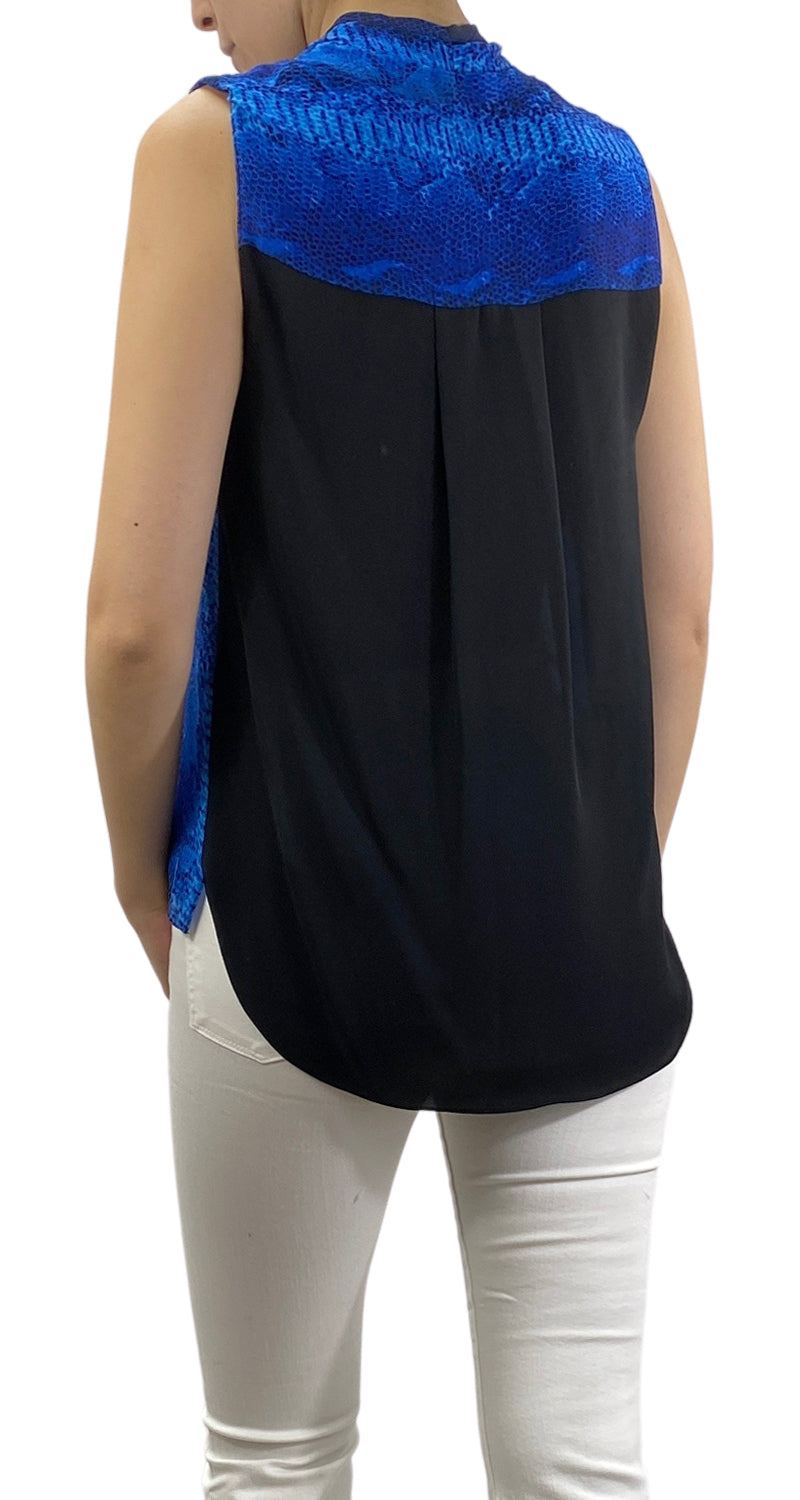 Blusa Seda Azul