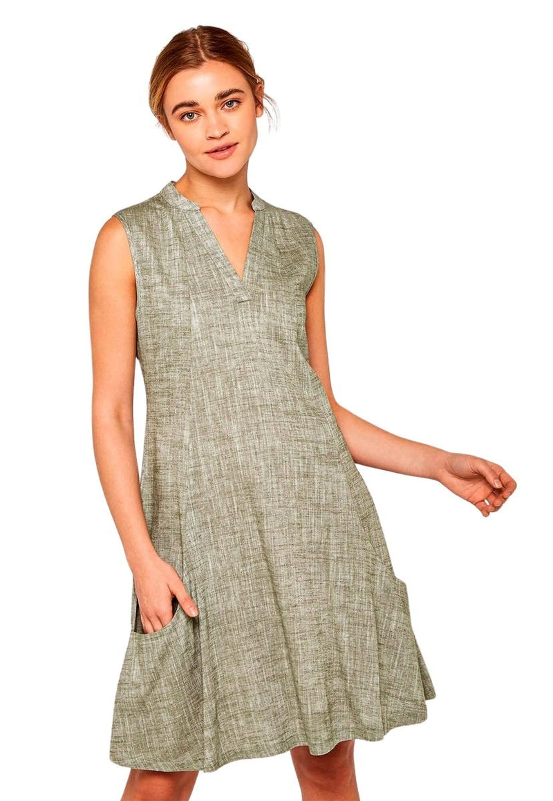 Vestido Apricot Khaki - Calce Ajustado