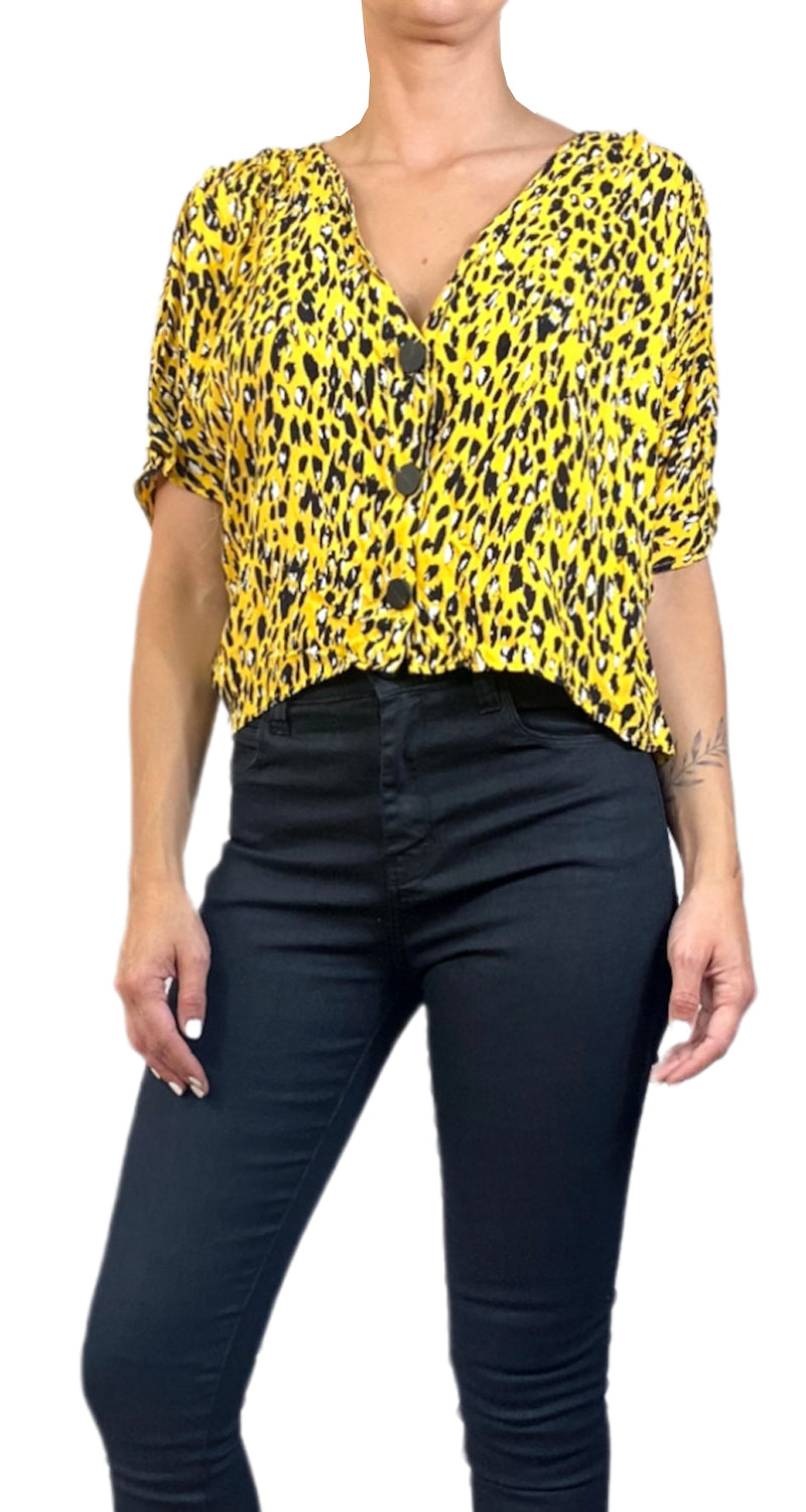 Blusa Amarilla Animal Print