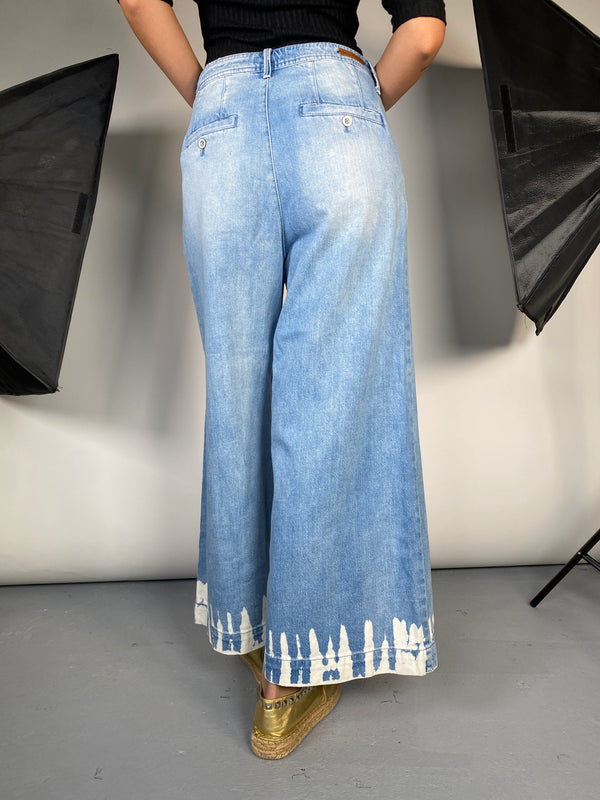 Pantalón Denim Palazzo