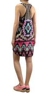 VESTIDO IKAT RUFFLES