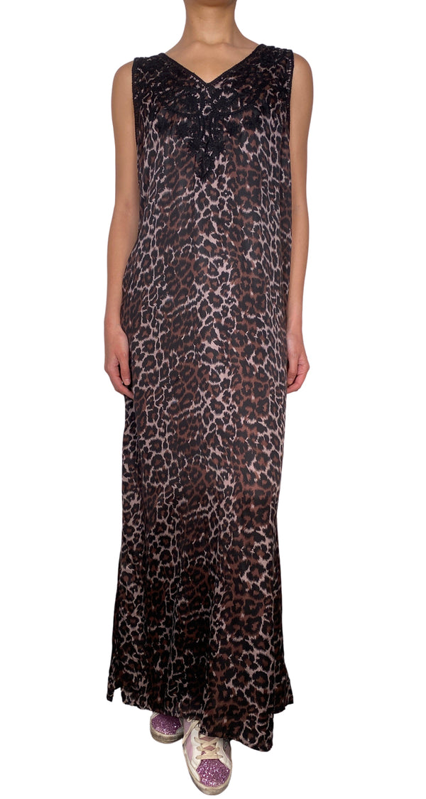 Vestido Leopard Tajos