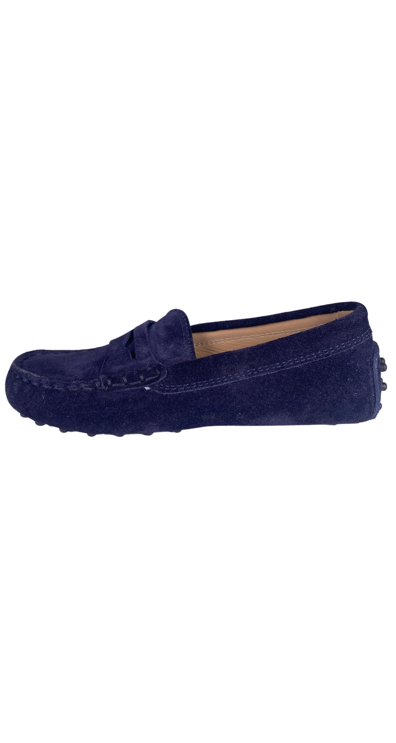 Mocasines Azul Gamuza