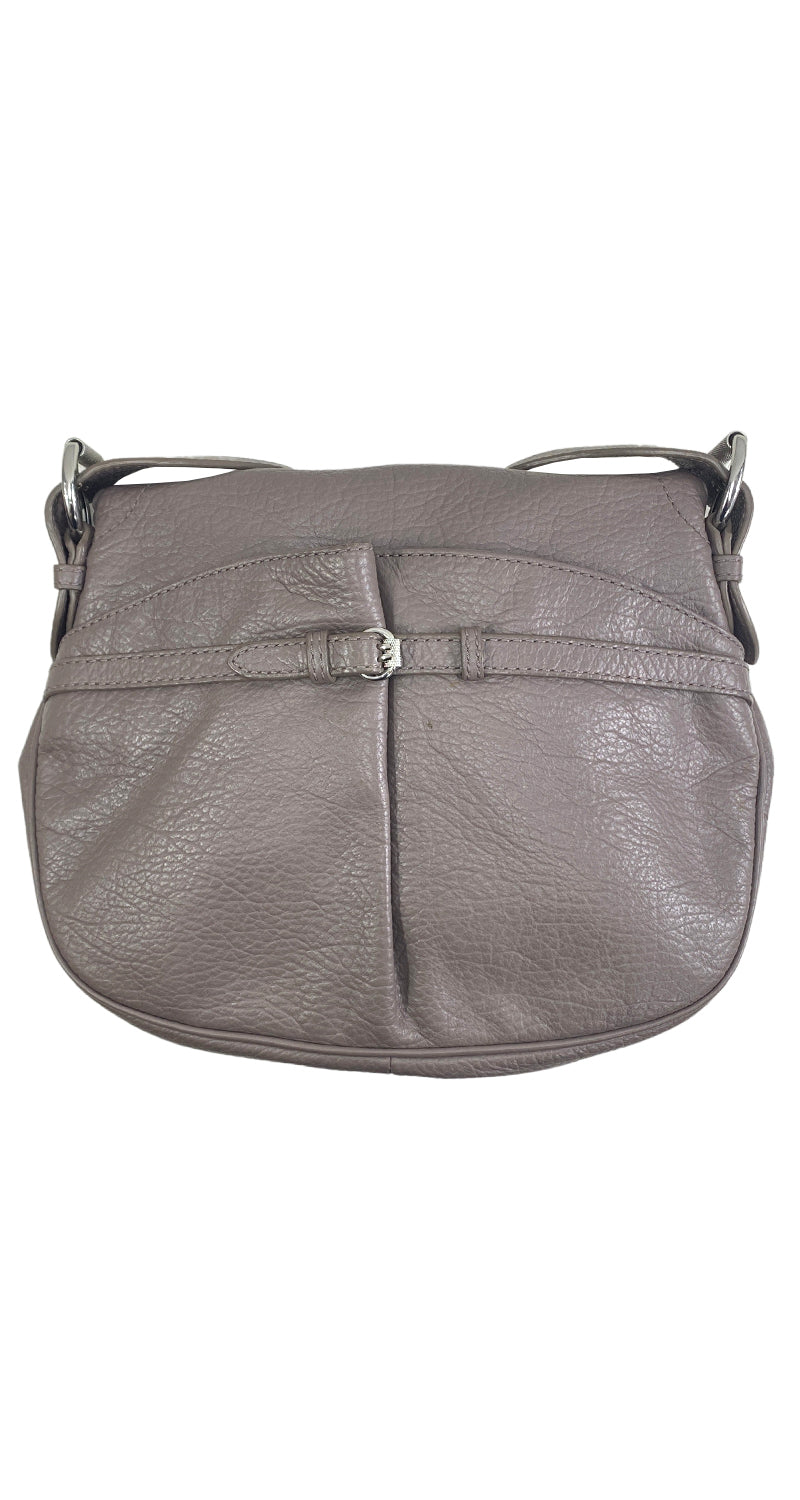 Cartera Cuero Gris