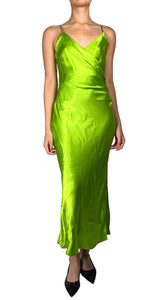 Vestido Verde Satinado