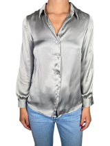 Blusa Gris Satinada