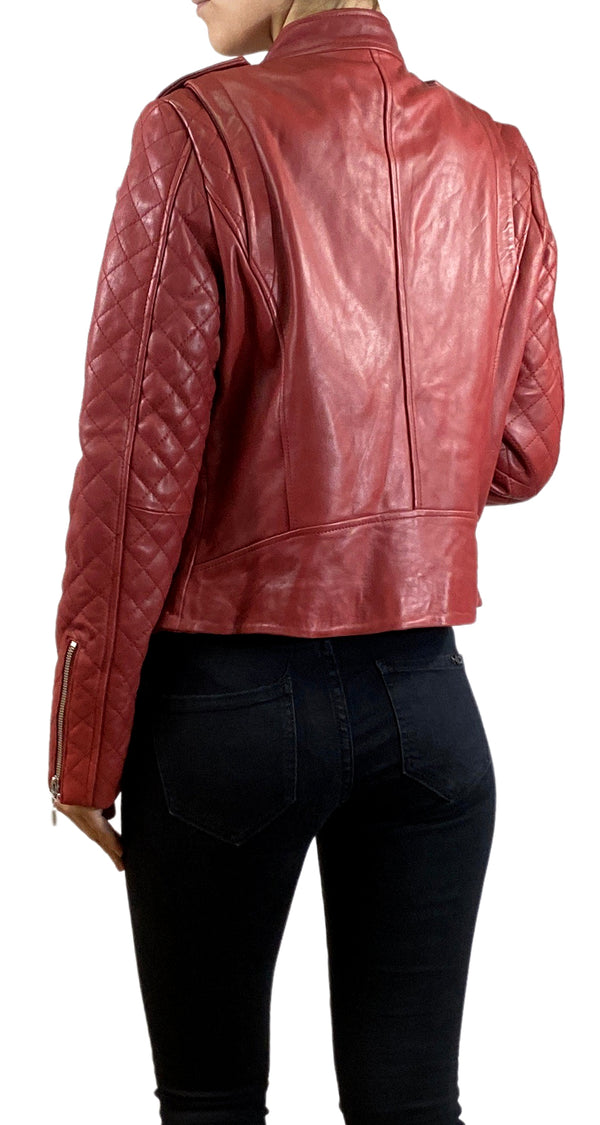 Chaqueta Cuero Rojo