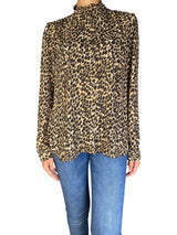 Blusa Animal Print Manga Larga