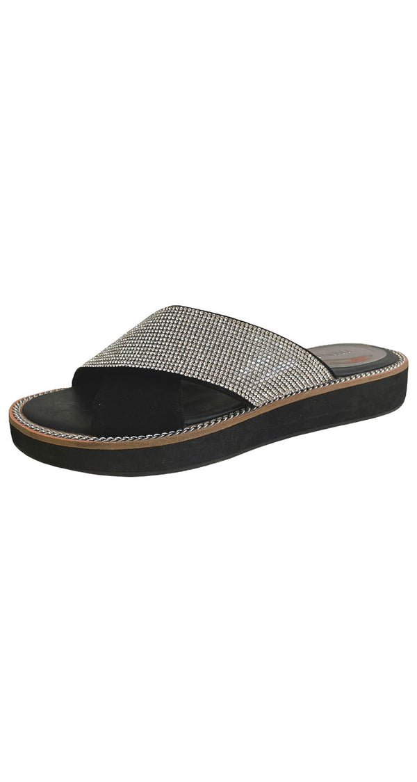 Sandalias Negras Brillos