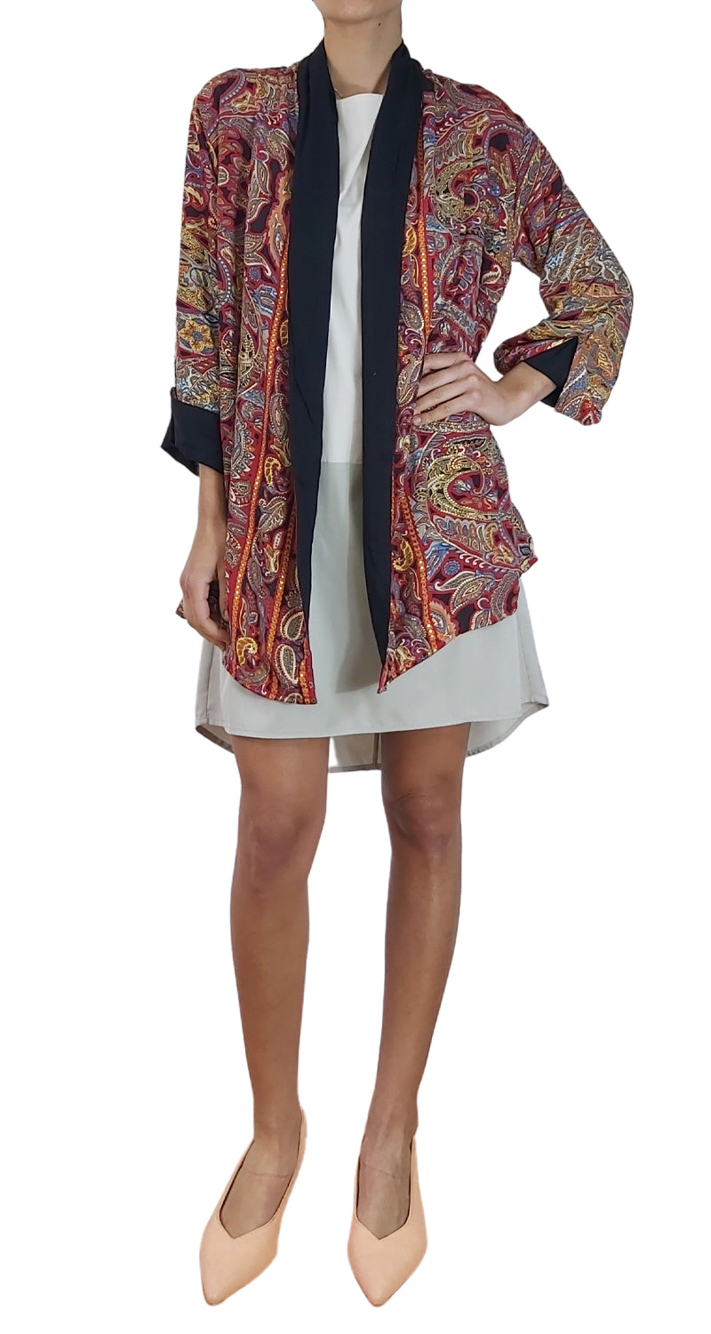 Kimono Seda Multicolor Paisley