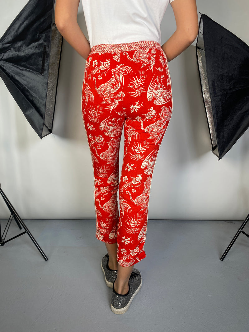 Pantalón Rojo Estampado