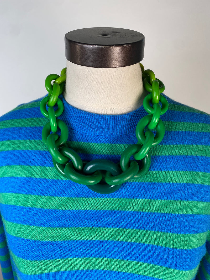 Collar Eslabón Verde Degradé