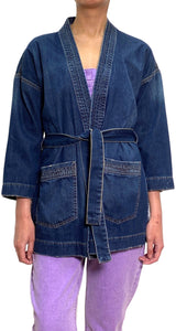 Chaqueta Denim Flores