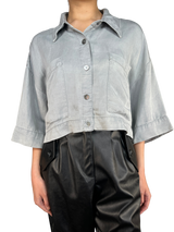 Crop Top Oversize Liocel Y Lino