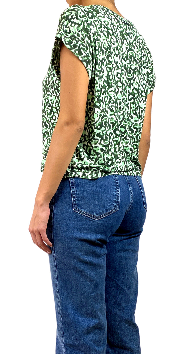 Polera Verde Estampada